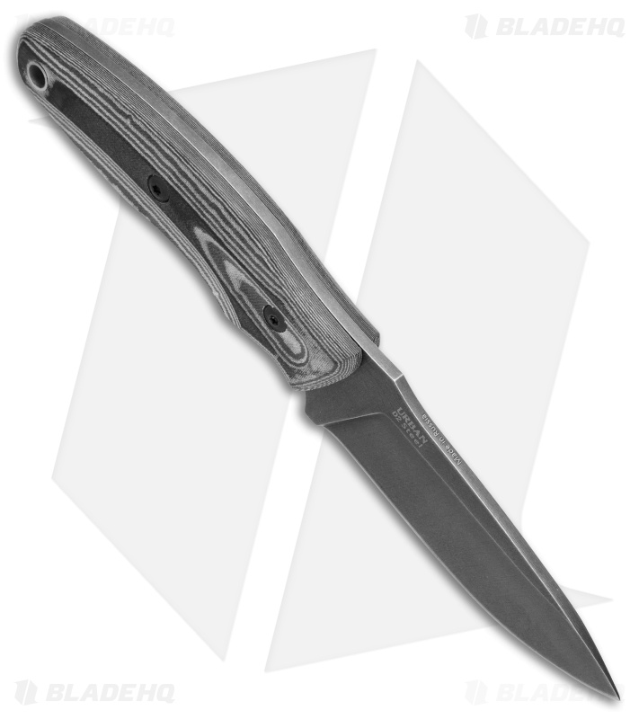 Kizlyar Supreme Knives Urban Fixed Blade Knife Black Micarta (3.6" Black SW)