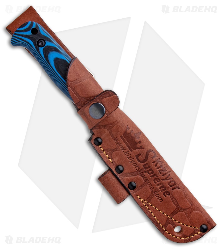 Kizlyar Supreme Yeti | Outdoor Fixed Blade Knife | Black/Blue G-10