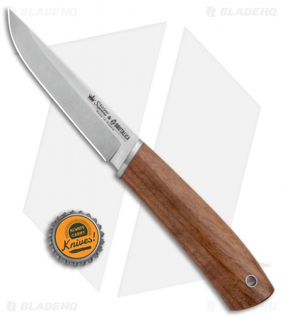 Kizlyar Supreme Malamut Fixed Blade Knife Walnut (4.7" Stonewash)