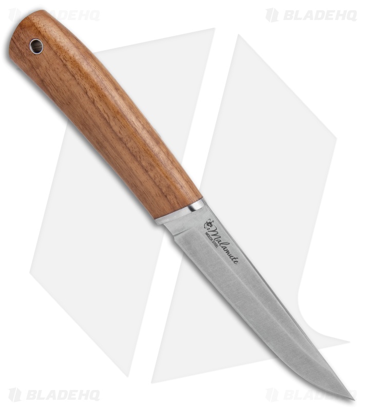 Kizlyar Supreme Malamut Fixed Blade Knife Walnut (4.7" Stonewash)