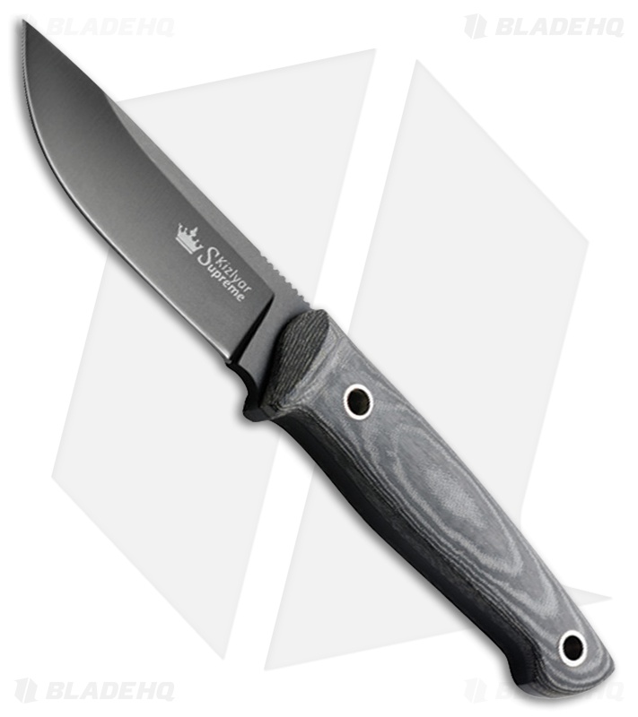 Kizlyar Supreme Nikki - Fixed Blade Knife | Gray/Black Micarta