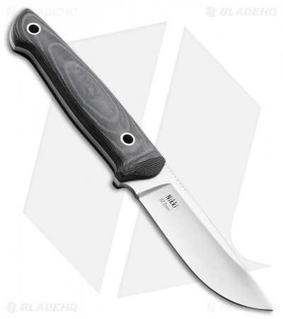 Kizlyar Supreme Nikki D2 Fixed Blade Knife Gray/Black Micarta (3.5" Satin) 