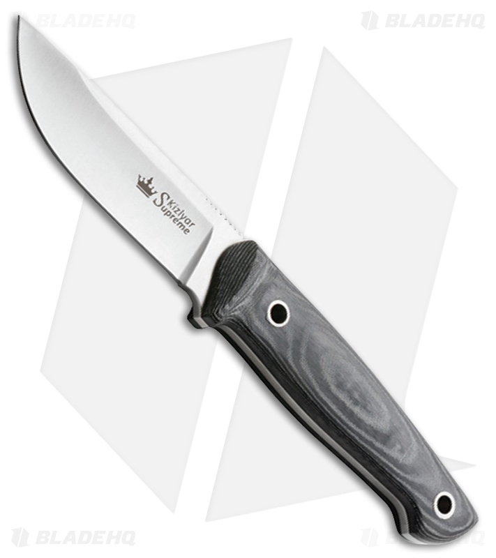 Kizlyar Supreme Nikki - Fixed Blade Knife | Gray/Black Micarta