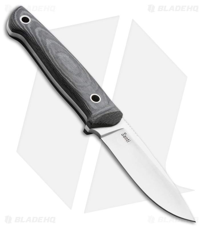 Kizlyar Supreme Santi Fixed Blade Knife Gray/Black Micarta (3.5" Satin) KK0047