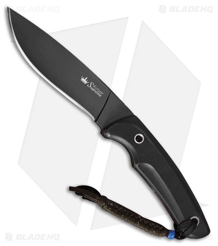 Kizlyar Supreme Savage D2 Fixed Blade Knife Black G-10 (5.125" Black) KK0032
