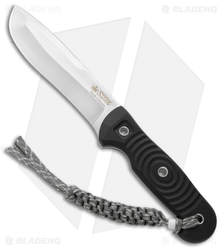 Kizlyar Supreme Knives Vendetta Fixed Blade Knife Black G10 (5.25" Satin) KK0221
