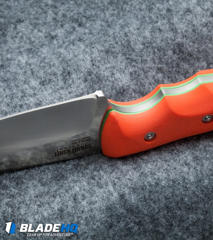Klecker Abiqua Hunter Fixed Blade Knife Orange G-10 (4" Satin) DK-151-GO