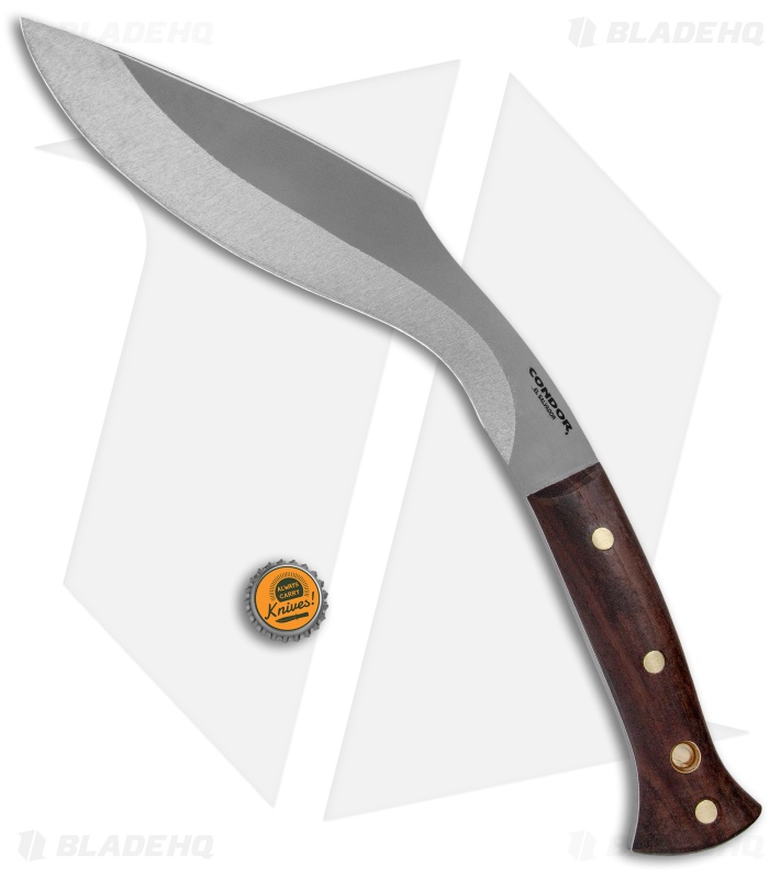 Condor Heavy Duty Kukri Fixed Blade Knife Walnut (9.5" Satin)