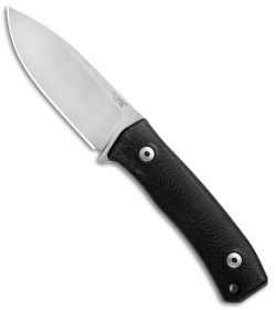 LionSteel M4 Fixed Blade Knife Black G-10 (3.75" Satin M390)