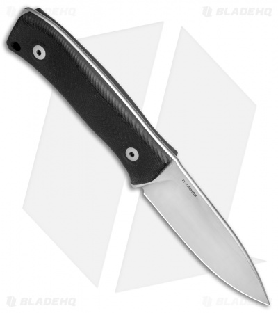 LionSteel M4 Fixed Blade Knife Black G-10 (3.75" Satin M390)