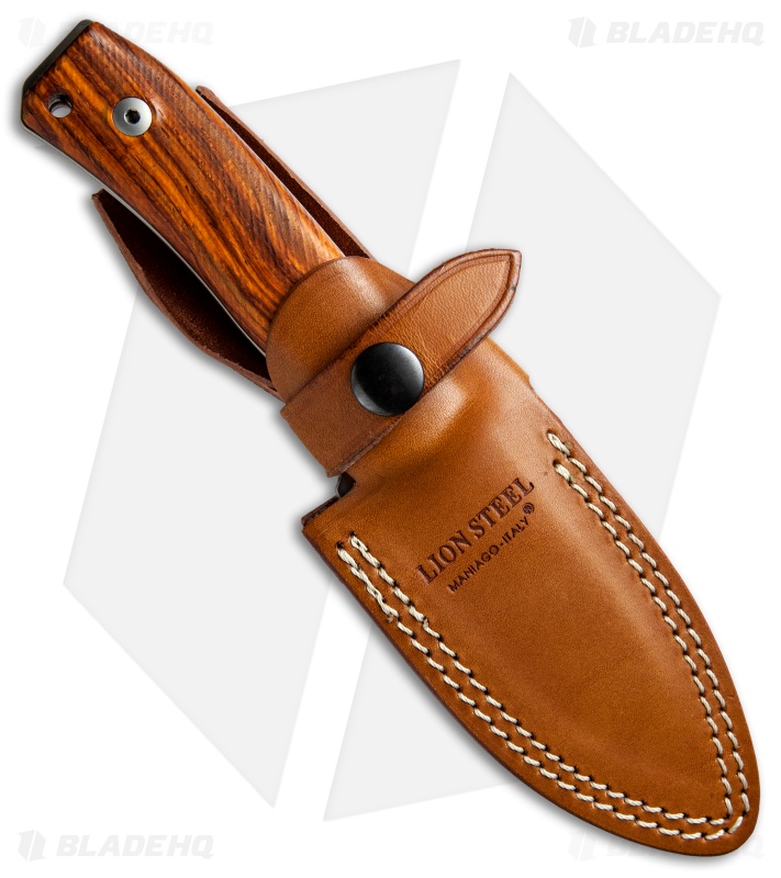 LionSteel M4 Fixed Blade Knife Cocobolo Wood (3.75" Satin M390)