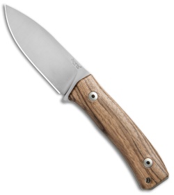 LionSteel M4 Fixed Blade Knife Walnut Wood (3.75" Satin M390)