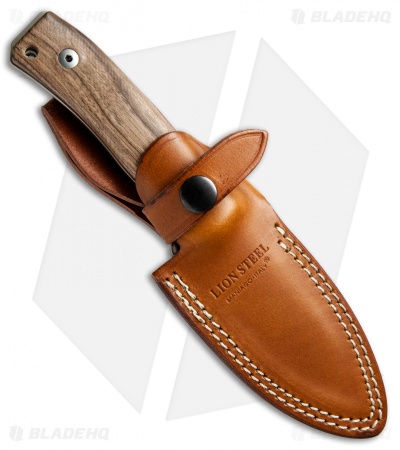 LionSteel M4 Fixed Blade Knife Walnut Wood (3.75" Satin M390)