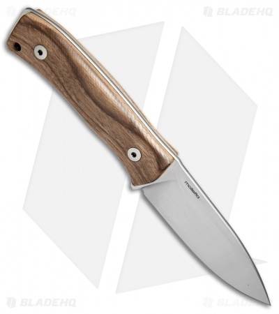 LionSteel M4 Fixed Blade Knife Walnut Wood (3.75" Satin M390)