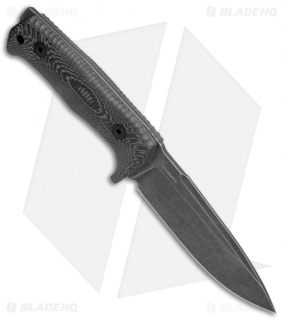 LionSteel T5B Fixed Blade Knife Black Micarta (5" Black SW)