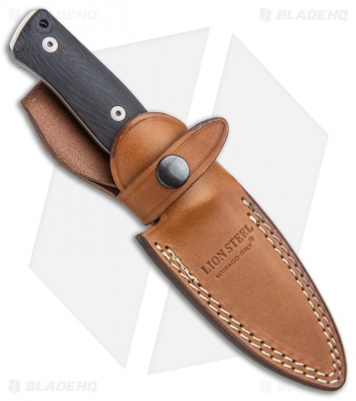 LionSteel B35 Fixed Blade Knife Black G10 (3.5" Satin)