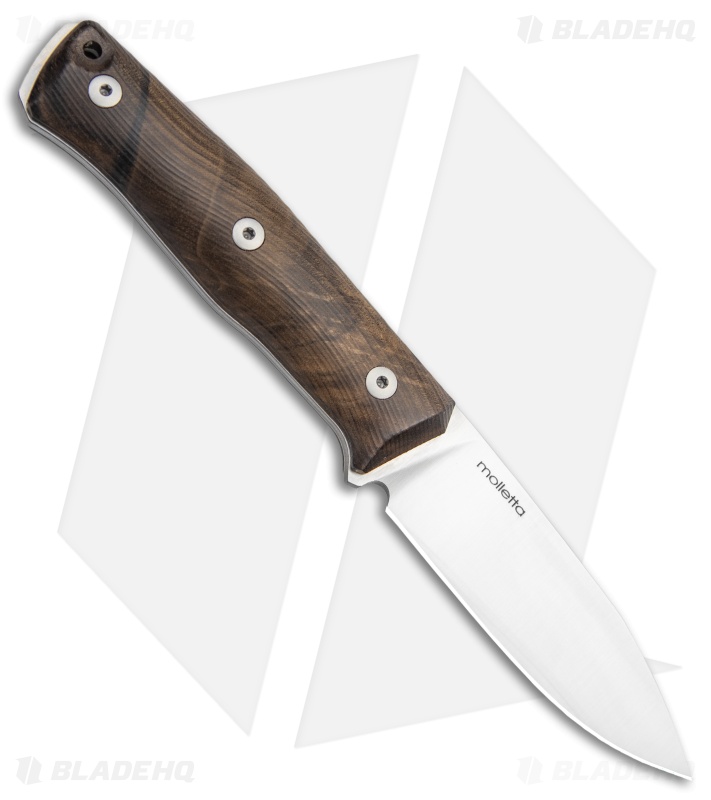 LionSteel B35 Fixed Blade Knife Walnut Wood (3.5" Satin)