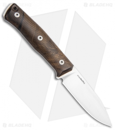LionSteel B35 Fixed Blade Knife Walnut Wood (3.5" Satin)