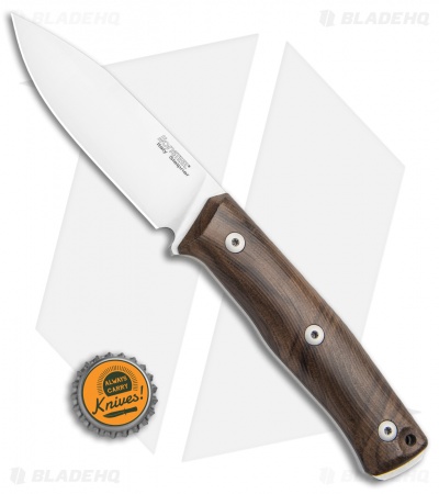 LionSteel B35 Fixed Blade Knife Walnut Wood (3.5" Satin)
