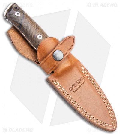 LionSteel B35 Fixed Blade Knife Walnut Wood (3.5" Satin)