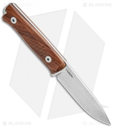 LionSteel Bushcraft B-40 Fixed Blade Camping Knife Santos Wood (4" Stonewash)