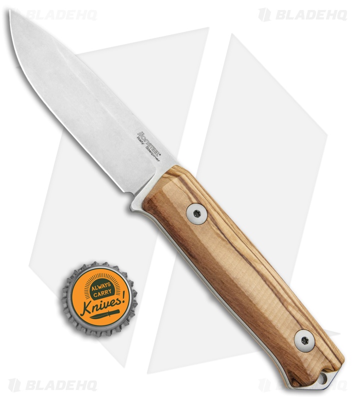 LionSteel Bushcraft - Fixed Blade Camping Knife | Olive | Blade HQ