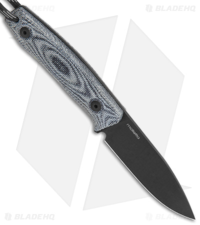 LionSteel M1 Fixed Blade Knife Black Micarta (2.9" Black M4) BHQ Exclusive