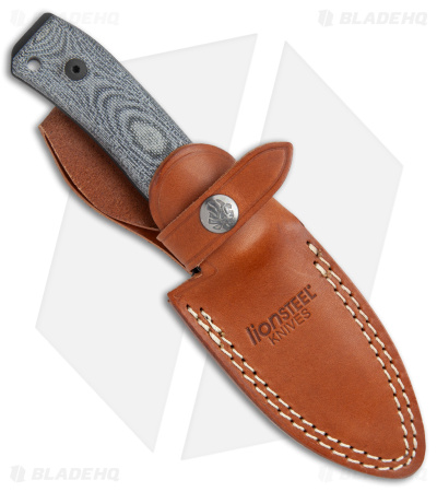 LionSteel M4 Fixed Blade Knife Black Micarta (3.75" Black M4) BHQ Exclusive