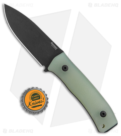 LionSteel M4 Fixed Blade Knife Jade G-10 (3.75" Black DLC M4) BHQ Exclusive