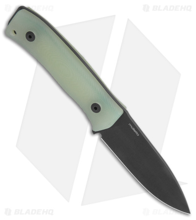 LionSteel M4 Fixed Blade Knife Jade G-10 (3.75" Black DLC M4) BHQ Exclusive