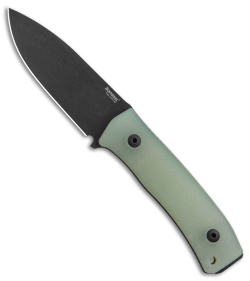 LionSteel M4 Fixed Blade Knife Jade G-10 (3.75" Black DLC M4) BHQ Exclusive