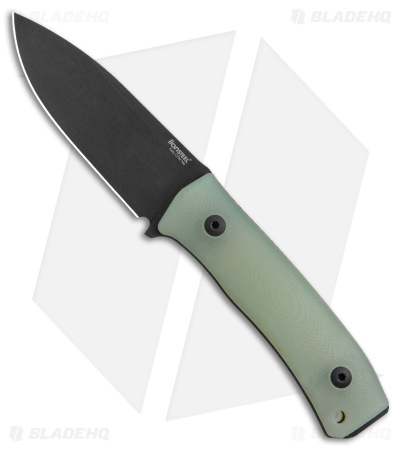 LionSteel M4 Fixed Blade Knife Jade G-10 (3.75" Black DLC M4) BHQ Exclusive