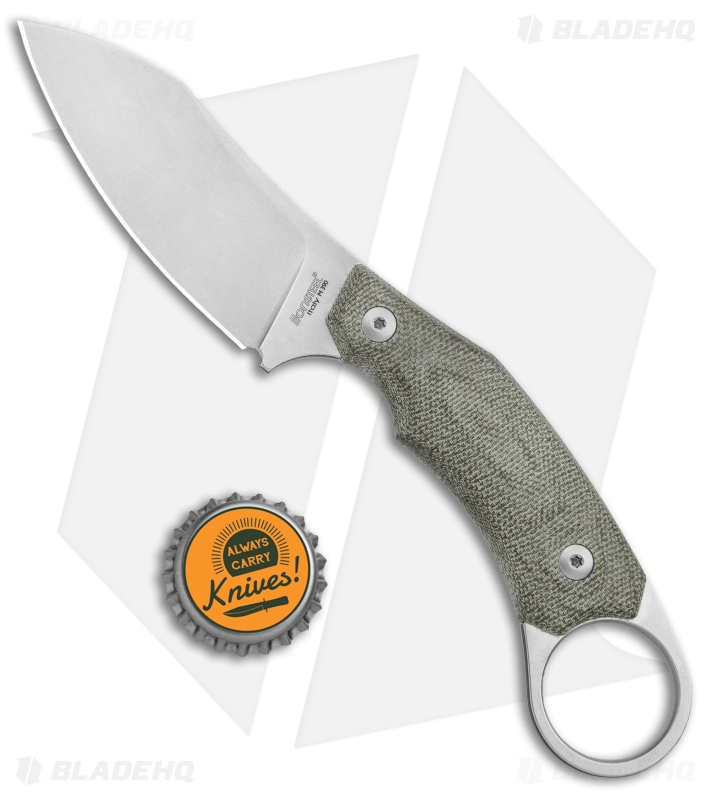 LionSteel H1 Skinner - Fixed Blade Knife | Green Micarta | Blade HQ