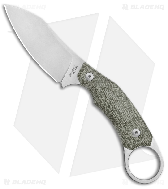 LionSteel H1 Skinner - Fixed Blade Knife | Green Micarta | Blade HQ