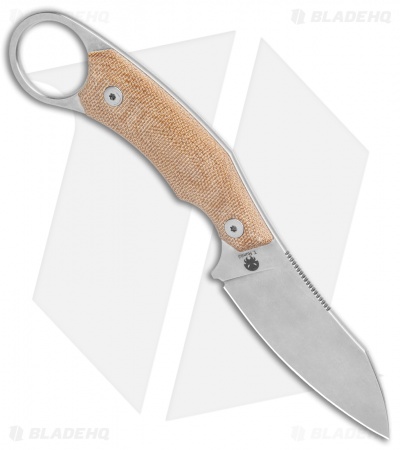LionSteel H1 Skinner Fixed Blade Knife Natural Micarta (3.25" Stonewash)