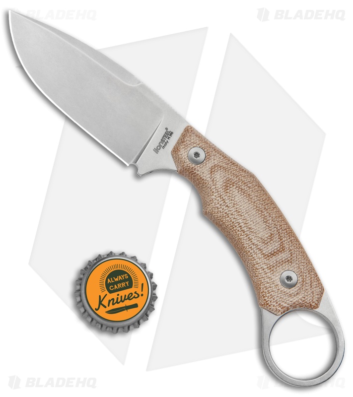 LionSteel H2 - Fixed Blade Knife | Natural Micarta | Blade HQ