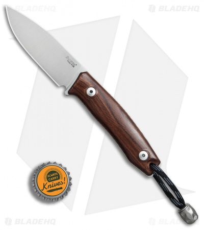 LionSteel M1 Fixed Blade Knife Santos Wood (2.875" M390 Satin)