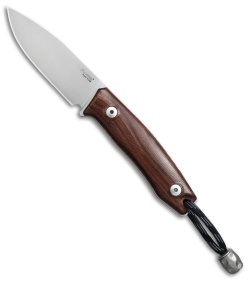 LionSteel M1 Fixed Blade Knife Santos Wood (2.875&quot; M390 Satin) | 86141