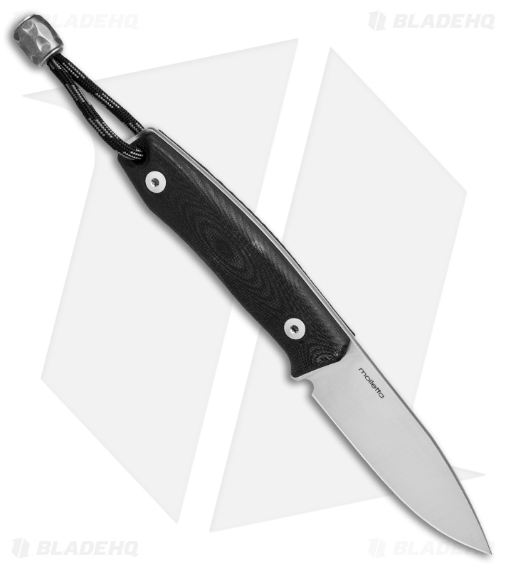 LionSteel M1 Fixed Blade Knife Black G-10 (2.875" M390 Satin)