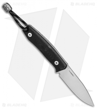 LionSteel M1 Fixed Blade Knife Black G-10 (2.875" M390 Satin)