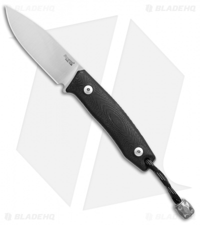 LionSteel M1 Fixed Blade Knife Black G-10 (2.875" M390 Satin)