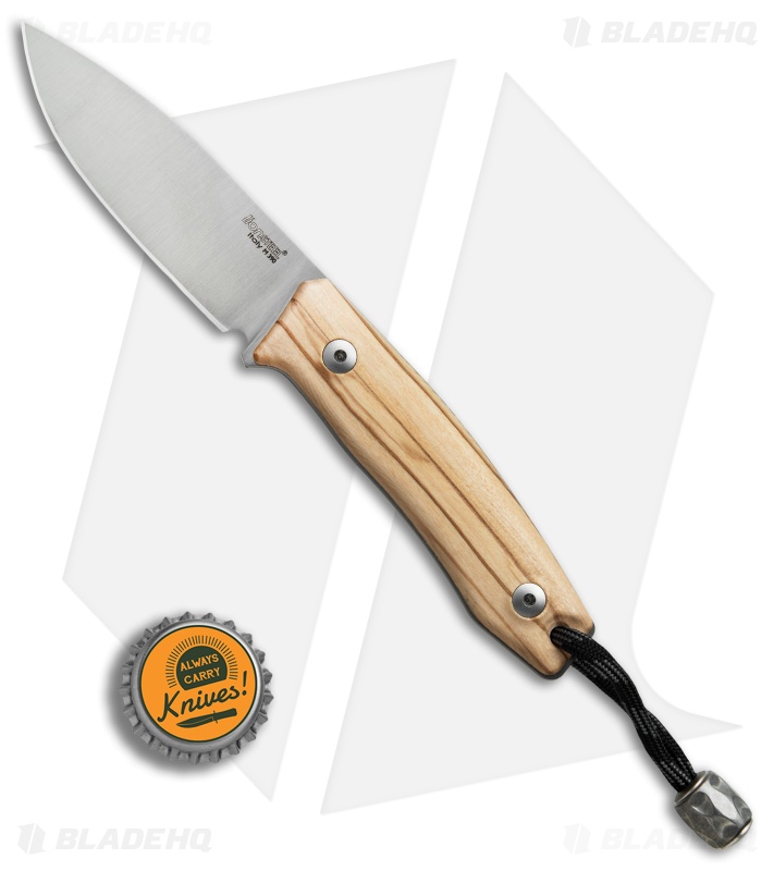 LionSteel M1 Fixed Blade Knife Olive Wood (2.875" M390 Satin)