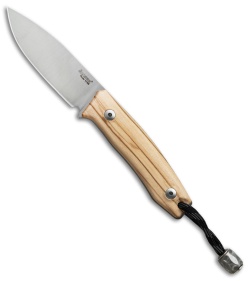 LionSteel M1 Fixed Blade Knife Olive Wood (2.875&quot; M390 Satin) | 86140