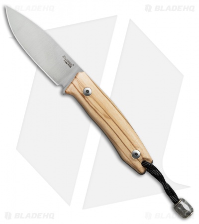 LionSteel M1 Fixed Blade Knife Olive Wood (2.875" M390 Satin)