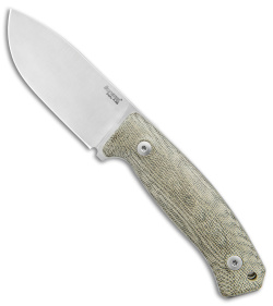 LionSteel M2M Fixed Blade Knife Green Micarta (3.5" Satin M390) M2M CVG