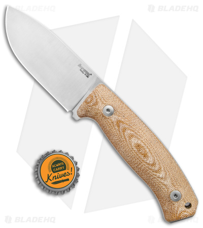 LionSteel M2M Fixed Blade Knife Canvas Micarta (3.5" Satin M390) M2M CVN