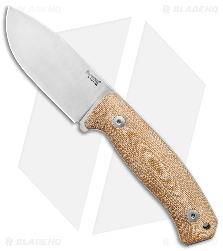 LionSteel M2M Fixed Blade Knife Canvas Micarta (3.5" Satin M390) M2M CVN