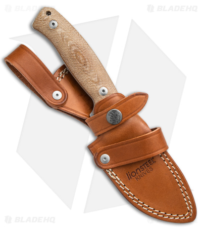 LionSteel M2M Fixed Blade Knife Canvas Micarta (3.5" Satin M390) M2M CVN