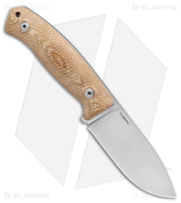 LionSteel M2M Fixed Blade Knife Canvas Micarta (3.5" Satin M390) M2M CVN