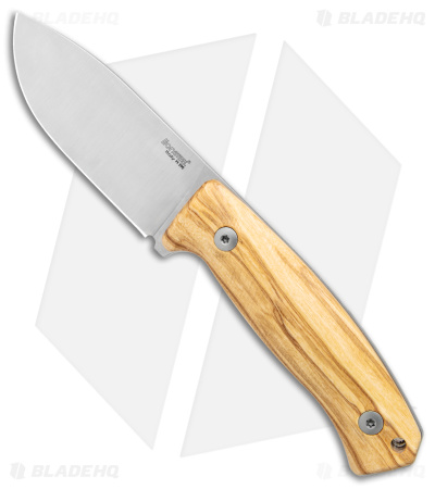 LionSteel M2M Fixed Blade Knife Olive Wood (3.5" Satin M390) M2M UL